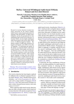 MuTox: Universal MUltilingual Audio-based TOXicity Dataset and Zero-shot
  Detector