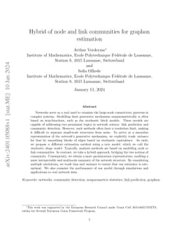 Hybrid of node and link communities for graphon estimation
