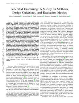 Federated Unlearning: A Survey on Methods, Design Guidelines, and
  Evaluation Metrics