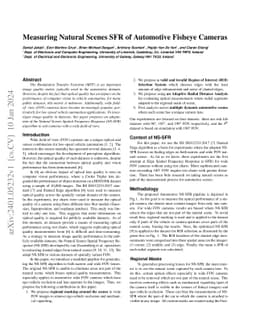 Measuring Natural Scenes SFR of Automotive Fisheye Cameras