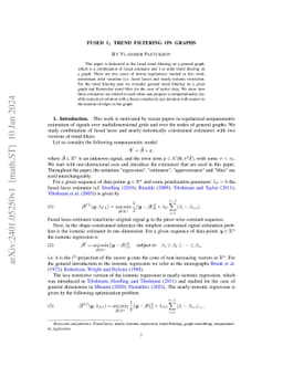 Fused $\ell_{1}$ Trend Filtering on Graphs