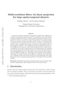 Multi-resolution filters via linear projection for large spatio-temporal
  datasets