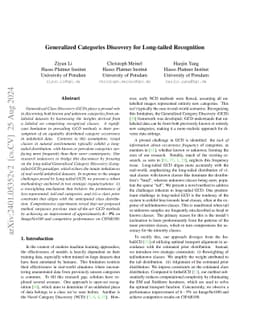 Generalized Categories Discovery for Long-tailed Recognition