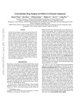 Generalizable Sleep Staging via Multi-Level Domain Alignment