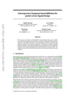 Autoregressive fragment-based diffusion for pocket-aware ligand design