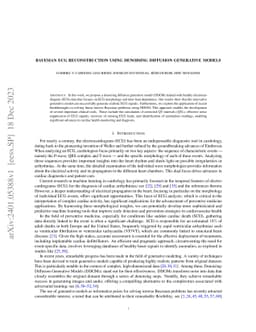 Bayesian ECG reconstruction using denoising diffusion generative models