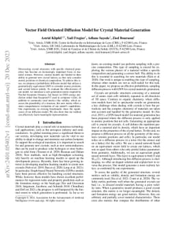 Vector Field Oriented Diffusion Model for Crystal Material Generation