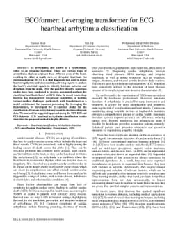 ECGformer: Leveraging transformer for ECG heartbeat arrhythmia
  classification