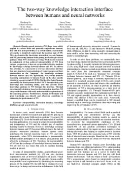 The two-way knowledge interaction interface between humans and neural
  networks