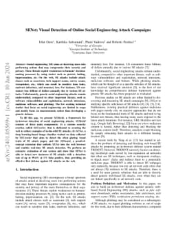 SENet: Visual Detection of Online Social Engineering Attack Campaigns
