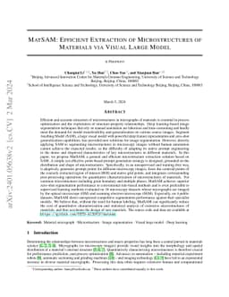 MatSAM: Efficient Extraction of Microstructures of Materials via Visual
  Large Model