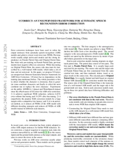 UCorrect: An Unsupervised Framework for Automatic Speech Recognition
  Error Correction
