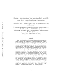 On the representation and methodology for wide and short range head pose
  estimation