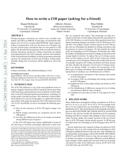 How to write a CHI paper (asking for a friend)