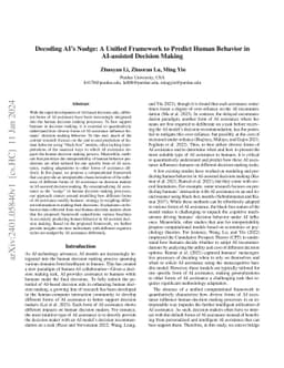 Decoding AI's Nudge: A Unified Framework to Predict Human Behavior in
  AI-assisted Decision Making