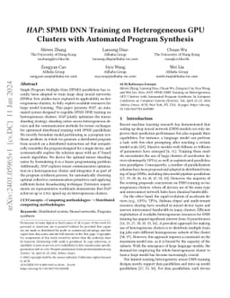 HAP: SPMD DNN Training on Heterogeneous GPU Clusters with Automated
  Program Synthesis