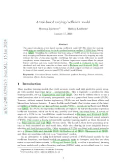 A tree-based varying coefficient model