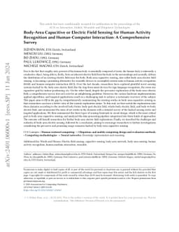 Body-Area Capacitive or Electric Field Sensing for Human Activity
  Recognition and Human-Computer Interaction: A Comprehensive Survey