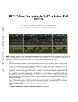 TRIPS: Trilinear Point Splatting for Real-Time Radiance Field Rendering