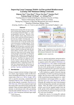 Improving Large Language Models via Fine-grained Reinforcement Learning
  with Minimum Editing Constraint