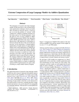 Extreme Compression of Large Language Models via Additive Quantization