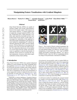 Manipulating Feature Visualizations with Gradient Slingshots