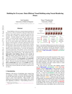 Dubbing for Everyone: Data-Efficient Visual Dubbing using Neural
  Rendering Priors