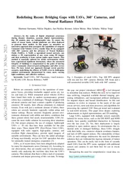 Redefining Recon: Bridging Gaps with UAVs, 360 degree Cameras, and
  Neural Radiance Fields
