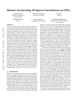 Minuet: Accelerating 3D Sparse Convolutions on GPUs