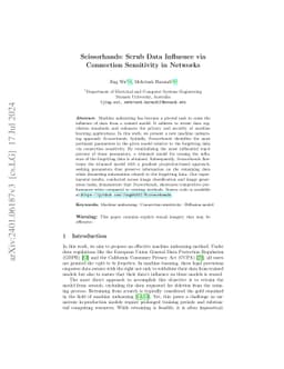 Scissorhands: Scrub Data Influence via Connection Sensitivity in
  Networks