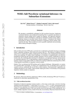 WISE: full-Waveform variational Inference via Subsurface Extensions