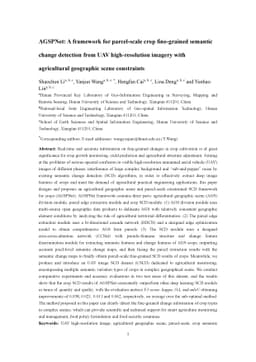 AGSPNet: A framework for parcel-scale crop fine-grained semantic change
  detection from UAV high-resolution imagery with agricultural geographic scene
  constraints