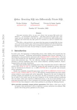 Qrlew: Rewriting SQL into Differentially Private SQL