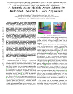 A Semantic-Aware Multiple Access Scheme for Distributed, Dynamic
  6G-Based Applications