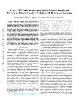 Hyper-STTN: Social Group-aware Spatial-Temporal Transformer Network for
  Human Trajectory Prediction with Hypergraph Reasoning