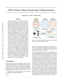 ADAPT: Alzheimer Diagnosis through Adaptive Profiling Transformers