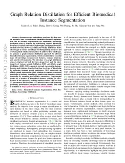 Graph Relation Distillation for Efficient Biomedical Instance
  Segmentation
