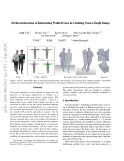 3D Reconstruction of Interacting Multi-Person in Clothing from a Single
  Image