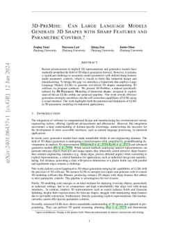 3D-PreMise: Can Large Language Models Generate 3D Shapes with Sharp
  Features and Parametric Control?