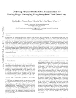 Ordering-Flexible Multi-Robot Coordination for MovingTarget Convoying
  Using Long-TermTask Execution