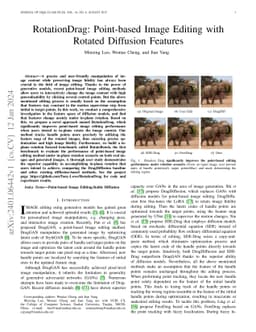 RotationDrag: Point-based Image Editing with Rotated Diffusion Features