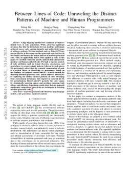 Between Lines of Code: Unraveling the Distinct Patterns of Machine and
  Human Programmers