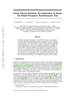 Sanity Checks Revisited: An Exploration to Repair the Model Parameter
  Randomisation Test
