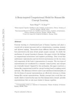 A Brain-inspired Computational Model for Human-like Concept Learning