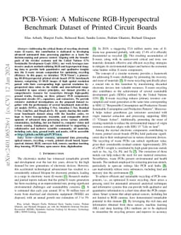 PCB-Vision: A Multiscene RGB-Hyperspectral Benchmark Dataset of Printed
  Circuit Boards