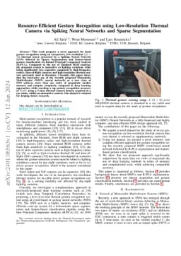Resource-Efficient Gesture Recognition using Low-Resolution Thermal
  Camera via Spiking Neural Networks and Sparse Segmentation