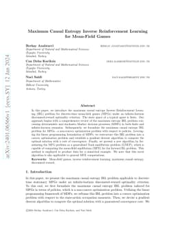 Maximum Causal Entropy Inverse Reinforcement Learning for Mean-Field
  Games