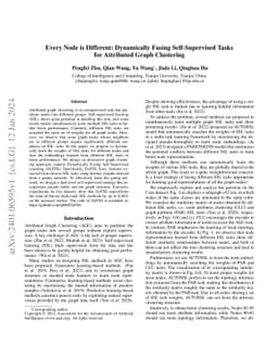 Every Node is Different: Dynamically Fusing Self-Supervised Tasks for
  Attributed Graph Clustering