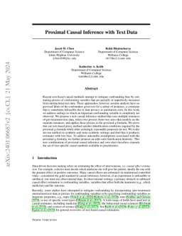Proximal Causal Inference With Text Data
