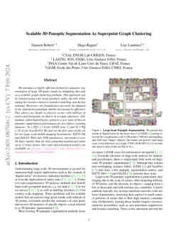 Scalable 3D Panoptic Segmentation As Superpoint Graph Clustering